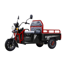 Трицикл РОЗІБРАНИЙ вантажний Corso «TRUCK ONE» TR-120047, двигун 800W, акумулятор 60V 32Ah графеновий, чорно-червоний 5 МІСЦЬ+ 1 ящик.акум, колеса 12"