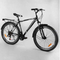 Велосипед Спортивный CORSO «Phantom» 26" дюймов 88107 (1) рама металлическая, SunRun 21 скорость, крылья, багажник, собранный на 75%