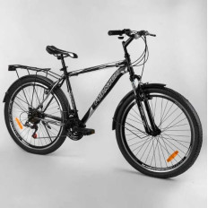 Велосипед Спортивний CORSO «Phantom» 26" дюймів 88107 (1) рама металева, SunRun 21 швидкість, крила, багажник, зібраний на 75%  