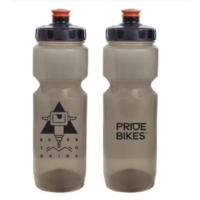 Фляга 0,8 Pridebikes GBT-558LBC Born to grind, дымчатая с черным