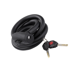 Замок трос під ключ KLS Hardcoil 15х1200мм black