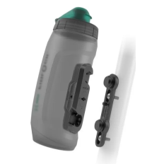 Антибактеріальна фляга з конектором та базою FIDLOCK TWIST bottle 590мл., прозорий / чорний