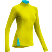 Футболка с длинным рукавом Pace LS Half Zip WMN chartreuse/glacier XS