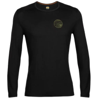 Термофутболка з довгим рукавом ICEBREAKER 200 Oasis LS Crewe Alps 3D MEN BLACK XL