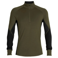 Термофутболка з довгим рукавом ICEBREAKER 260 Zone LS Half Zip MEN LODEN/BLACK XL