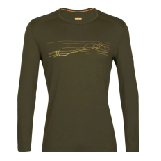 Термофутболка з довгим рукавом ICEBREAKER 200 Oasis LS Crewe Ski Stripes MEN LODEN XL