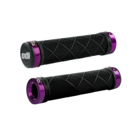 Грипсы ODI Cross Trainer MTB Lock-On Bonus Pack Black/Purple Clamps, черные из фиолетов. замк
