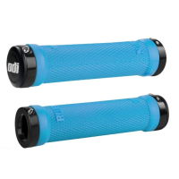 Грипсы ODI Ruffian MTB Lock-On Bonus Pack Bright Blue w/Black Clamps, синие с черными замками