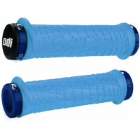 Гріпси ODI Troy Lee Designs Signature MTB Lock-On Bonus Pack Aqua w/Blue Clamps, гол. з син. зам