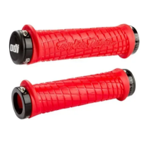 Гріпси ODI Troy Lee Designs Signature  MTB Lock-On Bonus Pack Red w/ Black Clamps (червоні з чорними замками)