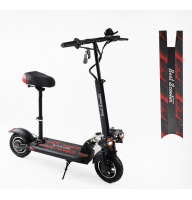 Електросамокат Best Scooter BS-90711 двигун 800W, акумулятор літієвий 48V15Ah, з сидінням, чорно-червоний
