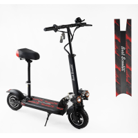 Электросамокат Best Scooter BS-90711 двигатель 800W, аккумулятор литиевый 48V15Ah, с сиденьем, черно-красный