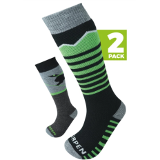 Шкарпетки LORPEN S2KNE MERINO KIDS SKI 2PACK ECO 3830 GREEN S (24)