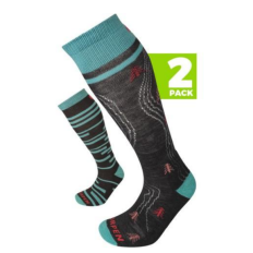 Шкарпетки LORPEN S2MWC SKI MID WOMEN 2 PACK ECO 4782 CHARCOAL/TURQUOISE S (24)