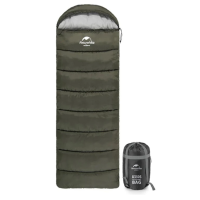 Спальник з капюшоном Naturehike U150 NH20MSD07, (11°C), правий, зелений
