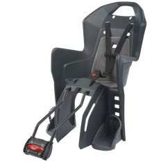 Дитяче крісло заднє POLISPORT Koolah FF 29" на підсідельну трубу, 26"-29", 9-22 кг, темно-сіре