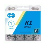Ланцюг KMC K1-Wide Silver/Black 1 швидкість 110 ланок срібний/чорний + замок