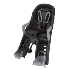 Дитяче крісло переднє POLISPORT Guppy Mini+ FHT на рульову трубу, 9-15 кг, сіре