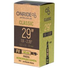 Спецгурт! Камера ONRIDE Classic 29"x1.9-2.35" (622x50-60) FV 48 RVC - розбірний ніпель (25шт) Спецгурт! Камера ONRIDE Classic 29"x1.9-2.35" (622x50-60) FV 48 RVC - розбірний ніпель (25шт)