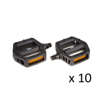 Спецгурт! Педалі DNK Orbi 10, пластик (109 х 95), кульки, чорний (polybag) (10шт)