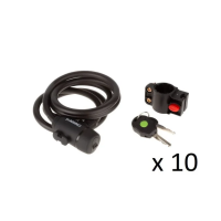 Спецгурт! Замок ONRIDE Wider спіральний, під ключ, з кріпленням 12x1500 мм (10шт)