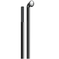 Спица СN STD 14C, 2мм(14G) x 258mm, j-образная, нержав. сталь, черная (72шт)
