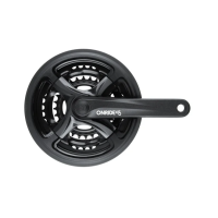 Комплект шатунів ONRIDE Trio 840P, під квадрат, 175 мм, 48-38-28Т, на 8/7/6 шв., чорний (конверт)