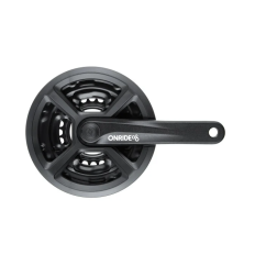 Комплект шатунів ONRIDE Trio 820P, під квадрат, 175 мм, 42-34-24Т, на 6/7/8 шв., чорний