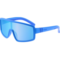 Окуляри дитячі R2 INVADER blue (TPEE), лінза brown, покриття blue/white fake revo, кат. 2