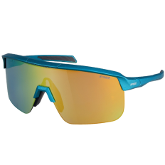 Окуляри R2 FUSION blue, turquoise (metallic, matt), лінза smoke (orange chrome) PC, кат. 2