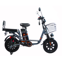 Електровелосипед DELIVERY 16" CTB ST (з корзиною ззаду) з батареєю, сірий