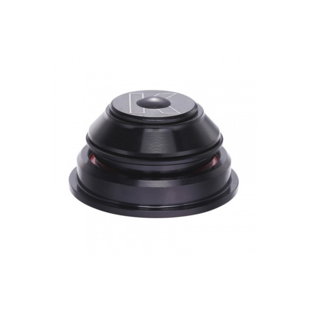 Рулевая колонка б/резьб. полуинтегр. 1-1/8”-1.5” KENLI KL-B332 на пром. подшипн. черный (матовый) с переходником на вилку (tapered), фото 1