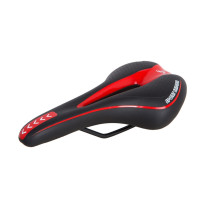 Седло MTB 270*140 черно-красный с отверстием YF-1018